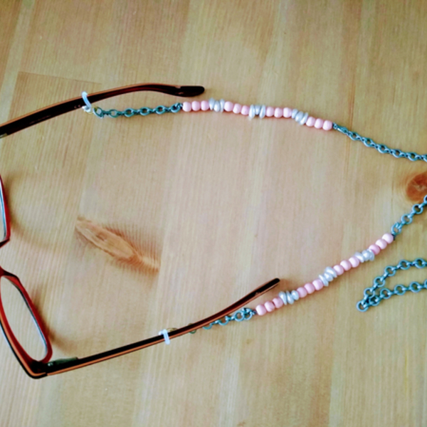Γκρι αλυσίδα για γυαλιά με στοιχεία - αλυσίδες, χαολίτης, Black Friday - 5