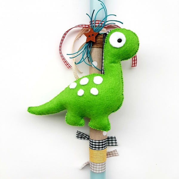 Λαμπάδα δεινόσαυρος dino - αγόρι, λαμπάδες, λούτρινα, για παιδιά, ζωάκια