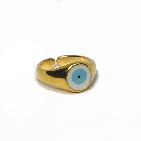 Δαχτυλίδι Μάτι αυξομειούμενο - επιχρυσωμένα, ορείχαλκος, μάτι, μεγάλα, faux bijoux, αυξομειούμενα