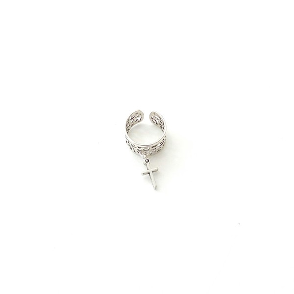 Δαχτυλίδι με σταυρό - chevalier, ορείχαλκος, επάργυρα, faux bijoux, αυξομειούμενα, φθηνά - 4