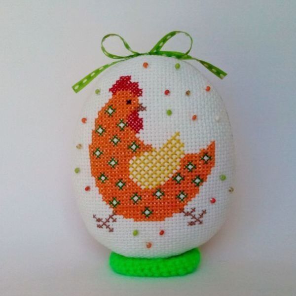 Πασχαλινό αυγό με όμορφο κέντημα - δώρο για πάσχα, πασχαλινά αυγά διακοσμητικά, πασχαλινή διακόσμηση, πασχαλινά δώρα