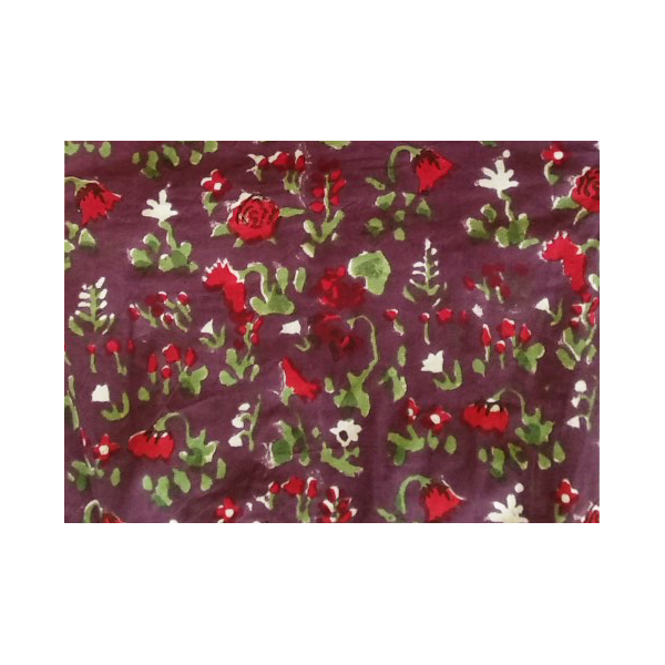 Τσάντα ώμου χειροποίητη μωβ με κόκκινα λουλούδια - βαμβάκι, ώμου, χειροποίητα, φλοράλ, φθηνές - 4