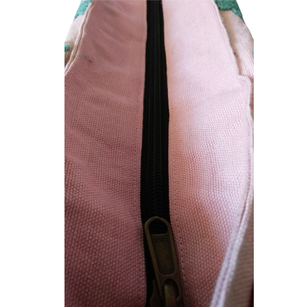 Τσάντα ώμου κεντημένη ροζ - βαμβάκι, κεντητά, ώμου, χειροποίητα, μεγάλες, φλοράλ - 3