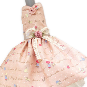 Κοριτσίστικη λαμπάδα με φόρεμα "Λυδία" γκρί κυλινδρικό 30cm - κορίτσι, λαμπάδες, για παιδιά - 2