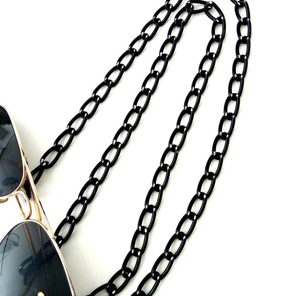 Αλυσίδα μαύρη για τα γυαλιά - αλυσίδες, μοδάτο, αλυσίδα γυαλιών - 3