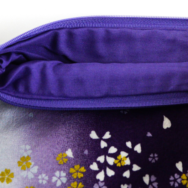 Purple Flowers Τσάντα - βαμβάκι, λουλούδια, χειρός, δώρα για γυναίκες - 4
