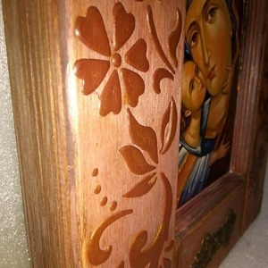 Ξυλινη εικονα με Decoupage & Διακόσμηση με μικτή τεχνική.... - πίνακες & κάδρα, χειροποίητα, πρωτότυπα δώρα, αξεσουάρ γραφείου, κορνίζες - 3