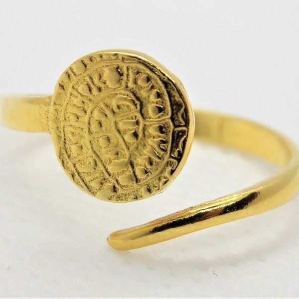 Δαχτυλίδι ''Φαιστός'' από ασήμι 925 επιχρυσωμένο. - ασήμι, επιχρυσωμένα, αυξομειούμενα - 2