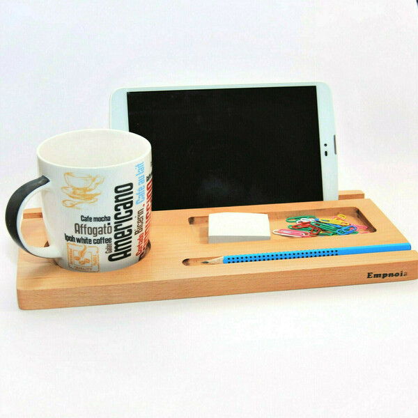 Desk organizer - δώρο, χειροποίητα, ξύλινα διακοσμητικά, αξεσουάρ γραφείου - 2