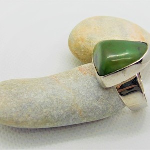 Ασημένιο δαχτυλίδι με ημιπολύτιμη πέτρα μαλαχίτη. - ασήμι, ημιπολύτιμες πέτρες, ασήμι 925, ασήμι 925, δαχτυλίδι, χειροποίητα, boho, σταθερά, μεγάλα - 3