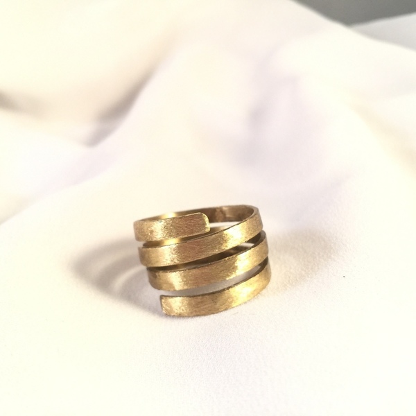 Twisted bronze ring! - ορείχαλκος, χειροποίητα, φθηνά - 2