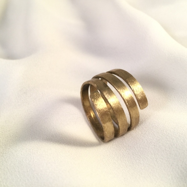 Twisted bronze ring! - ορείχαλκος, χειροποίητα, φθηνά - 4