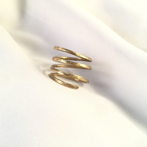 Twisty hammered bronze ring-Δαχτυλίδι σφυρήλατο από ορείχαλκο... - ορείχαλκος, χειροποίητα, σφυρήλατο, φθηνά - 3