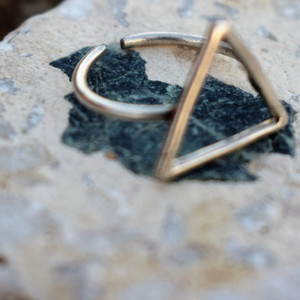 δαχτυλίδι τρίγωνο ασημί - επάργυρα, γεωμετρικά σχέδια, μικρά, αυξομειούμενα
