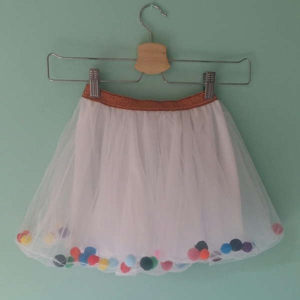 Τούλινη φούστα με πον πον - pom pom, παιδικά ρούχα - 2