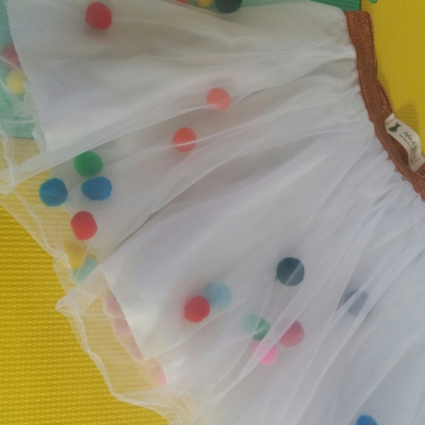 Τούλινη φούστα με πον πον - pom pom, παιδικά ρούχα - 3
