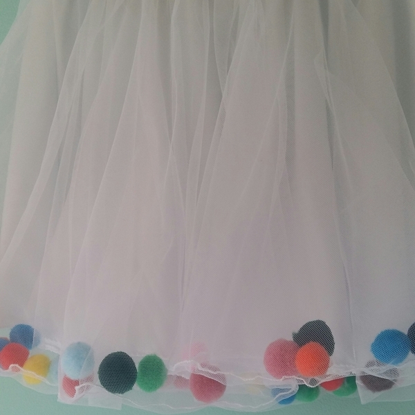Τούλινη φούστα με πον πον - pom pom, παιδικά ρούχα - 4