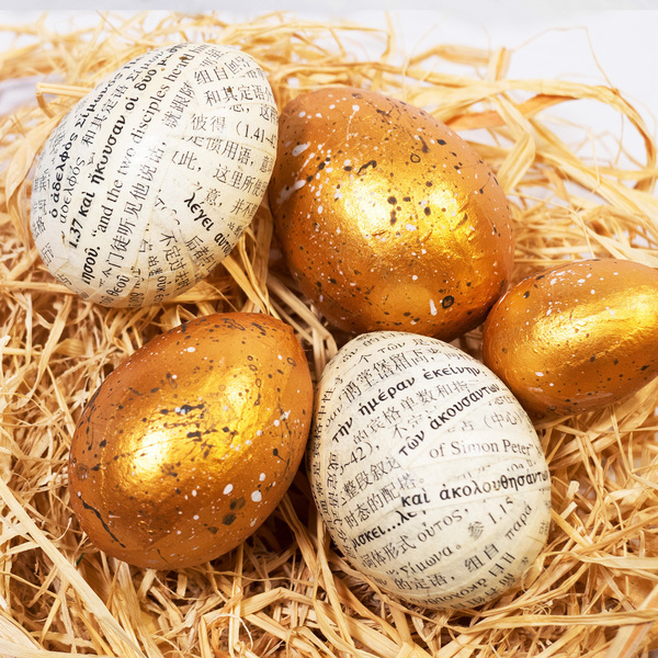 Πασχαλινά Αυγά διακοσμημένα με το "Κατά Λουκάν Ευαγγέλιο"|Σετ των 5 - διακοσμητικά, πασχαλινά αυγά διακοσμητικά, για ενήλικες, πασχαλινά δώρα - 3