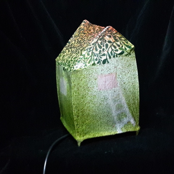 Φωτιστικό πράσινο σπιτάκι Lighting green little house - παιδικά φωτιστικά - 2