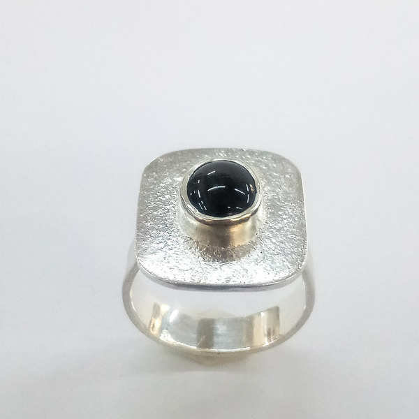 Ασημένιο χειροποίητο δαχτυλίδι - ασήμι, μεγάλα - 2