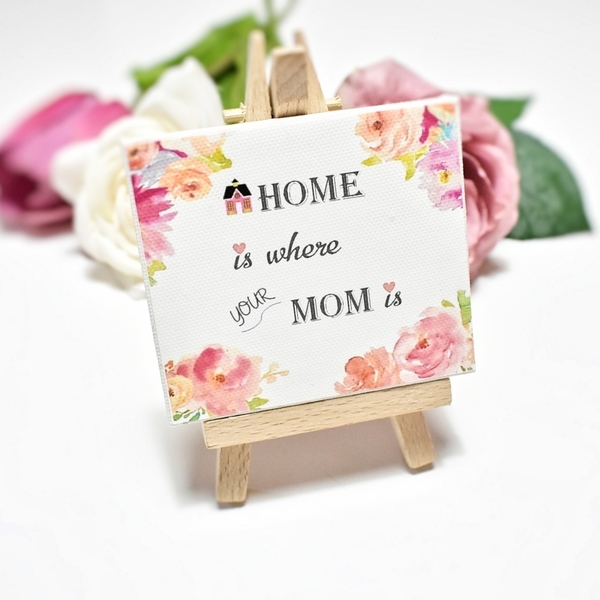 Μίνι καμβάς - δώρο για την γιορτή της Μητέρας-με ευχές - πίνακες & κάδρα, καμβάς, μαμά, γιορτή της μητέρας