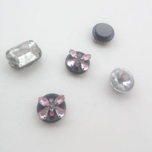 Μαγνητάκια με Ιδιαίτερα Vintage Κουμπιά και Πέτρες με Στρας σε Υφασμάτινη Φλοράλ Θήκη - ημιπολύτιμες πέτρες, διακοσμητικά, με στρας, μαγνητάκια, μαγνητάκια ψυγείου - 4