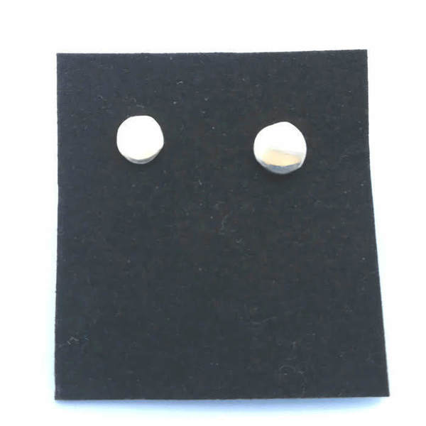 Minimal καρφωτά σκουλαρίκια κύκλος-ασήμι 925 - ασήμι, χειροποίητα, minimal, καρφωτά, μικρά - 3