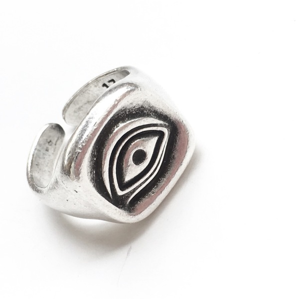 Δαχτυλίδι μεταλλικό Μάτι ( για το μάτι ) - ορείχαλκος, επάργυρα, μάτι, μικρά, boho, faux bijoux, αυξομειούμενα, φθηνά