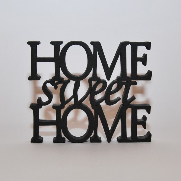 Επιγραφή HOME sweet HOME - ξύλο, δώρο, σπίτι, χειροποίητα, ξύλινο, διακοσμητικά, πρωτότυπα δώρα - 2