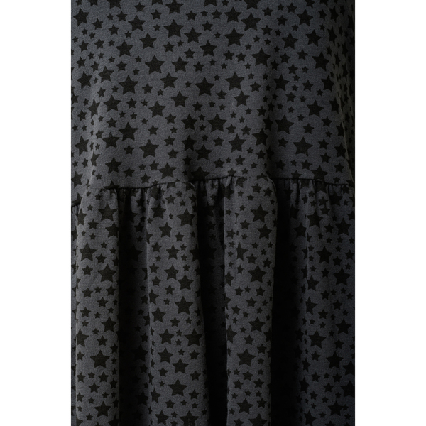 Φόρεμα Κοντό Μπροστά Μακρύ Πίσω με Print Αστεράκια - βαμβάκι, mini, πουά - 5