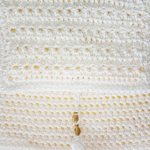 Καλοκαιρινό λευκό μικρό τσαντάκι με χρυσή αλυσίδα - γυναικεία, ώμου, δώρο, Black Friday, πλεκτές τσάντες, μικρές, φθηνές - 2