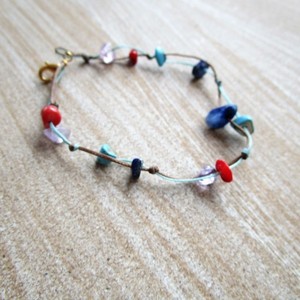 multicolor anklet| χειροποιητο βραχιολι ποδι πολυχρωμο - minimal, σταθερά, ποδιού - 3