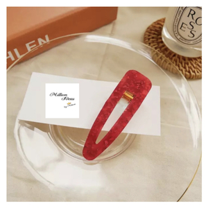 Hair accessories red - κοκκαλάκι, κορίτσι, για τα μαλλιά, τσιμπιδάκια μαλλιών, hair clips - 2