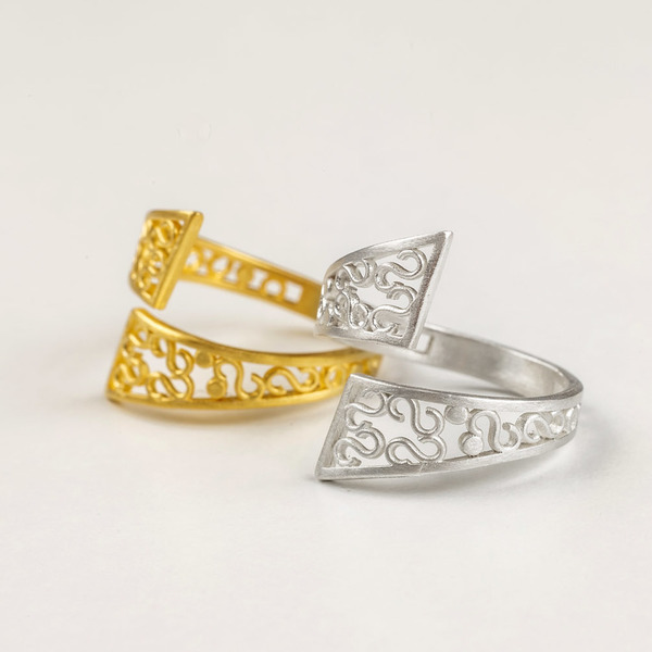 "myth" ring - ασήμι, chic, ιδιαίτερο, επιχρυσωμένα, minimal, μεγάλα, αυξομειούμενα, δώρα για γυναίκες, φθηνά - 2