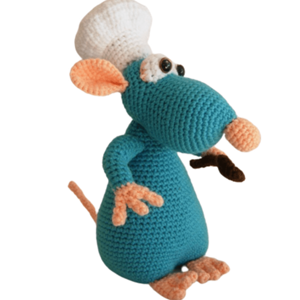 πλεκτό κουκλάκι Ratatouille - λούτρινα, παιχνίδια, amigurumi, κούκλες - 2