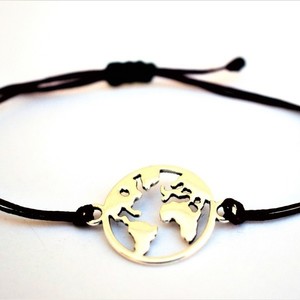 earth bracelet - επιχρυσωμένα, μακραμέ, minimal, αυξομειούμενα