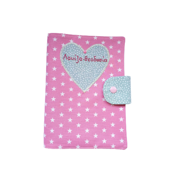 Θήκη για βιβλιάριο υγείας παιδιού bubblegum pink με κλείσιμο - κορίτσι, δώρο, θήκες βιβλιαρίου - 3