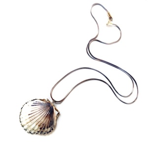 Seashell long necklace - μοντέρνο, γυναικεία, κοχύλι, μακριά - 3