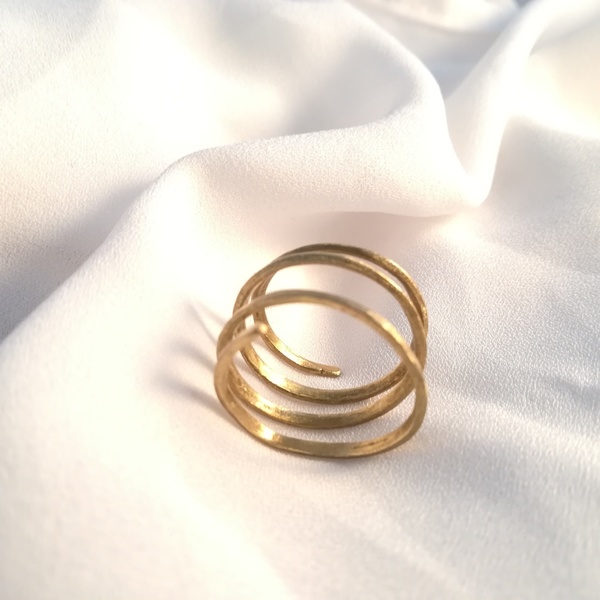 Twisty hammered bronze ring-Δαχτυλίδι σφυρήλατο από ορείχαλκο... - ορείχαλκος, χειροποίητα, σφυρήλατο, φθηνά - 2