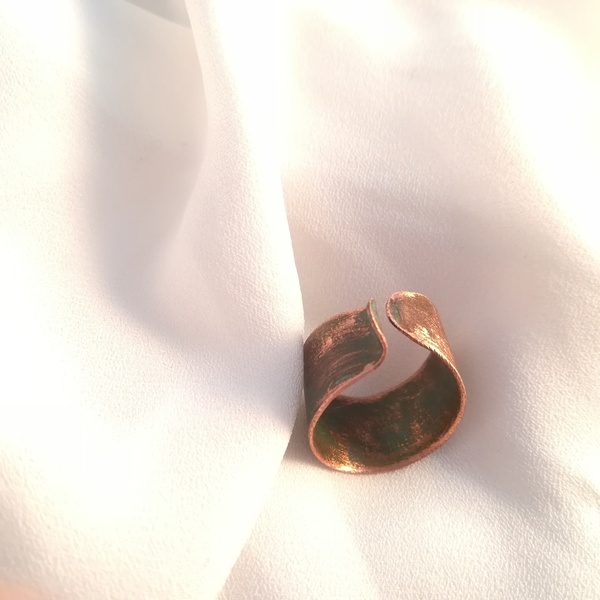 Simply vintage ring-Δαχτυλίδι vintage από οξειδωμένο χαλκό - chic, vintage, ιδιαίτερο, αυξομειούμενα, φθηνά - 4