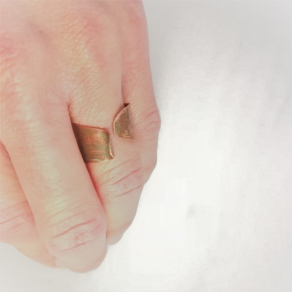 Simply vintage ring-Δαχτυλίδι vintage από οξειδωμένο χαλκό - chic, vintage, ιδιαίτερο, αυξομειούμενα, φθηνά - 5