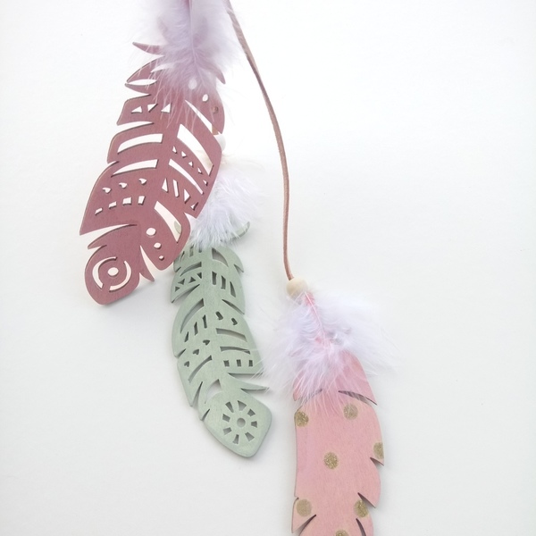 Διακοσμητικά Ξύλινα Κρεμαστά Φτερά σε Παστέλ Αποχρώσεις - φτερό, κορίτσι, κρεμαστά, διακοσμητικά, ξύλινα διακοσμητικά, κρεμαστό διακοσμητικό - 3