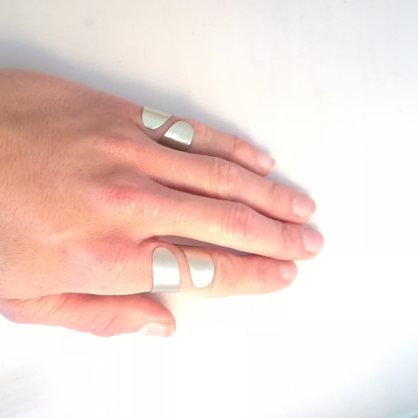 Elix metal ring-Ελικοειδές δαχτυλίδι από αλπακά... - chic, ιδιαίτερο, αλπακάς, minimal, σετ, φθηνά - 3
