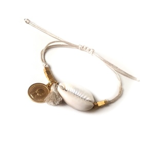 One and only seashell bracelet - μοντέρνο, κοχύλι, κορδόνια, αυξομειούμενα, φθηνά - 2