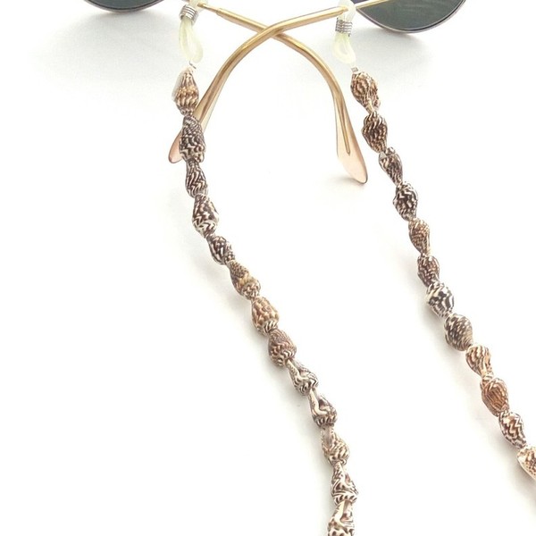 Κορδόνι για γυαλιά με κοχύλια - αλυσίδες, καλοκαιρινό, κοχύλι, μοδάτο, κορδόνια γυαλιών - 2