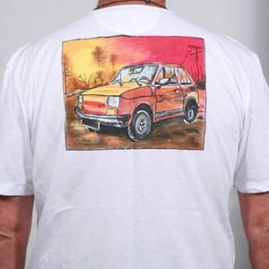 Ανδρικό T-Shirt με ζωγραφιά ένα αυτοκίνητο fiat - βαμβάκι - 2