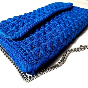 Χειροποίητη πλεκτή τσάντα ώμου - αλυσίδες, ώμου, crochet, πλεκτές τσάντες, μικρές - 2
