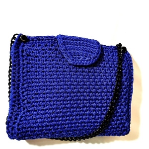 Μπλε Πλεκτή Τσάντα Φάκελος - αλυσίδες, φάκελοι, πλεκτή, πλεκτές τσάντες, φθηνές