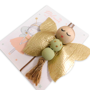Παιδικό κολιέ "Πεταλούδα" με χρυσά φτερά - κολιέ, πεταλούδα, κοσμήματα, παιδικά κολιέ