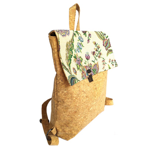 Τσάντα πλάτης από φελλό & ύφασμα _boho backpack - πλάτης, χειροποίητα, all day, φελλός - 2